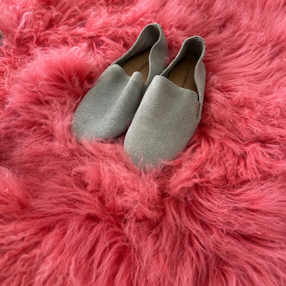 Lucky Brand Men's Light Gray Suede Loafers - Picture 5 of 7
